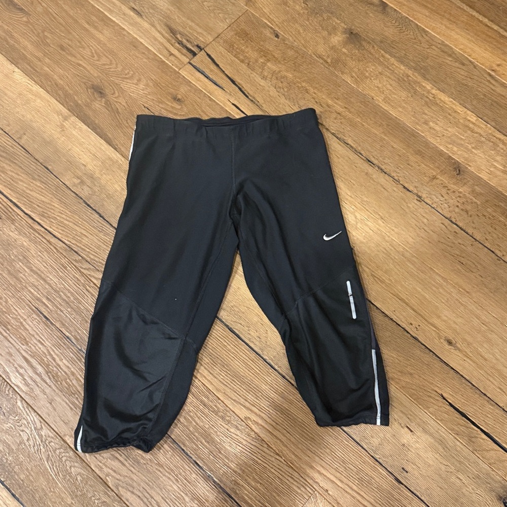 Nike Black and White Workout Capris